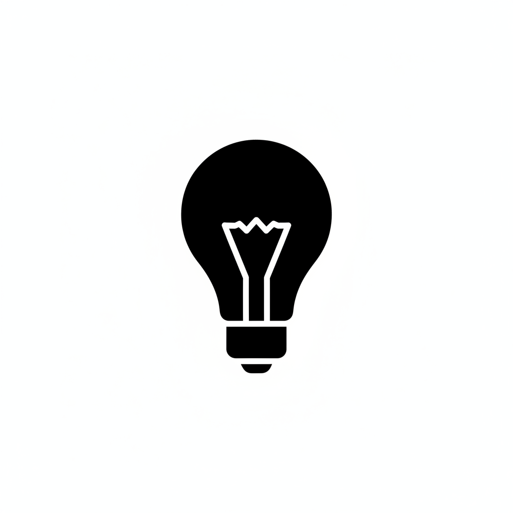 generate a Light Bulb / Idea / Inspiration black icon